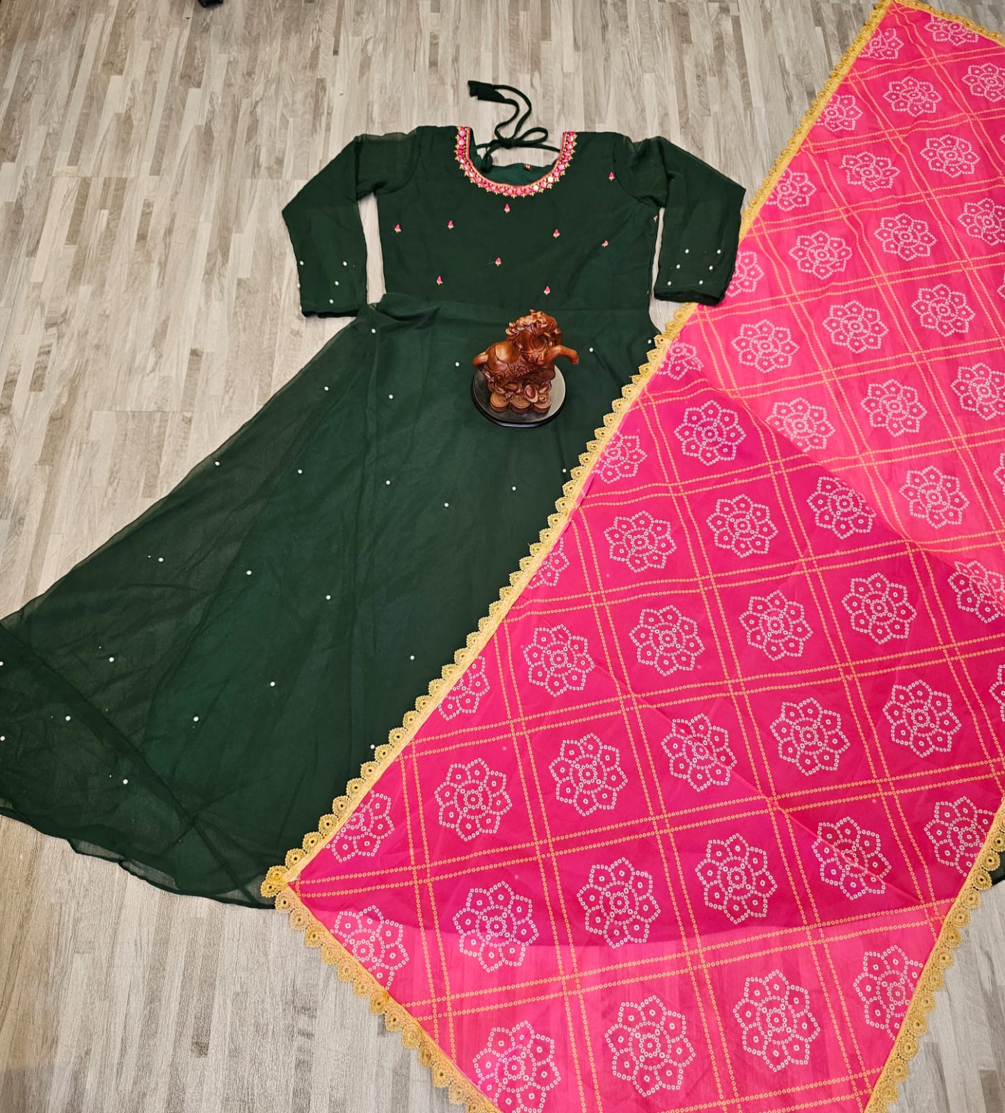Brinjal By Krishi Georgette Dupatta With Anarkali Kurtis Catalog